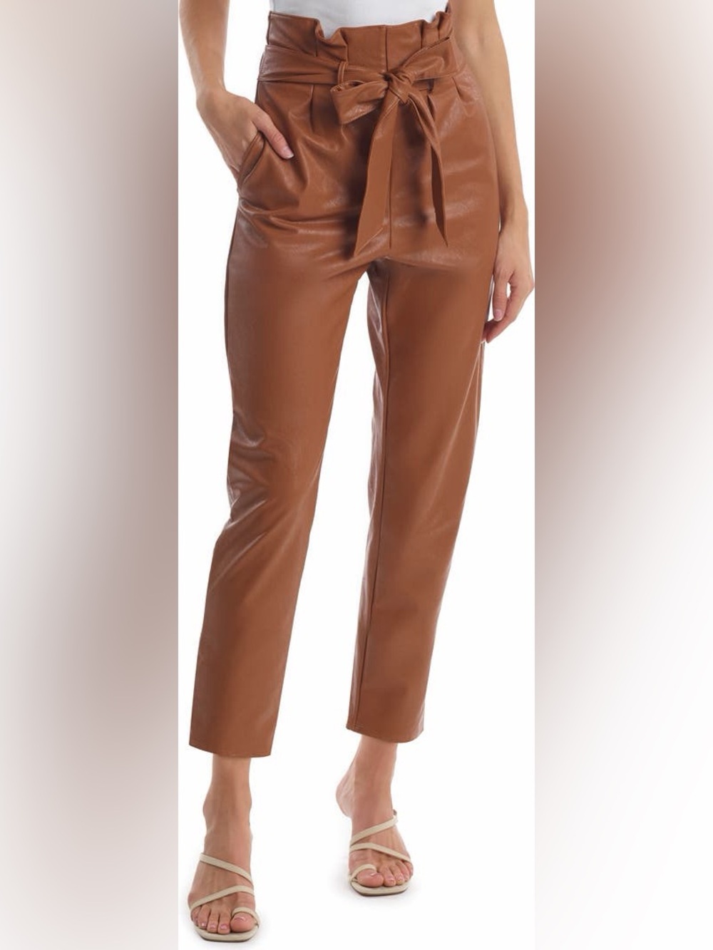 Commando Paperbag Faux Leather Pants Cocoa Small